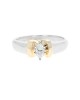 Diamond Solitaire Engagement Ring in White and Yellow Gold